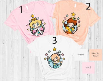 Princess Squad Shirt: Super Mario, Peach, Daisy, Rosalina