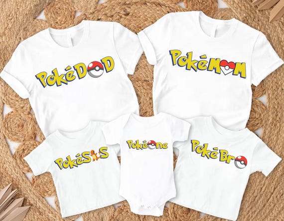 Poke Mon Custom Name Shirt, Pika Pika Shirt, Pkm Shirt, Custom Birthday Boy Shirt,Poke Mon Birthday Shirt, Pkm Custome Family Birthday Shirt