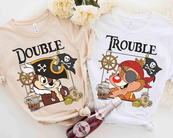 Chip And Dale Double Trouble Pirates Shirt, Disney Pirates Shirt, Disney Family Cruise Shirt, Wish Dream Magic Shirt, Disney Vacation Tee