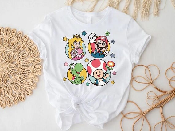 Super Mario Shirt,Super Mario Friends Shirt,Peach And Mario Shirt,Yoshi Shirt,Toad ShirtFeeling Peachy,Pink Princess,Princess Peach Shirt
