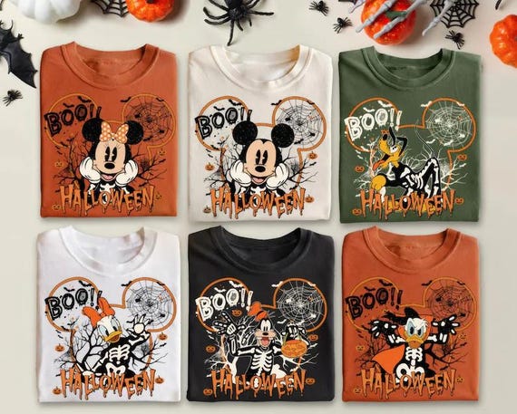 Disney Halloween All Characters Shirts, Mickey And Friends Halloween Shirt, Halloween Party Shirt, Disney Family Halloween Shirts