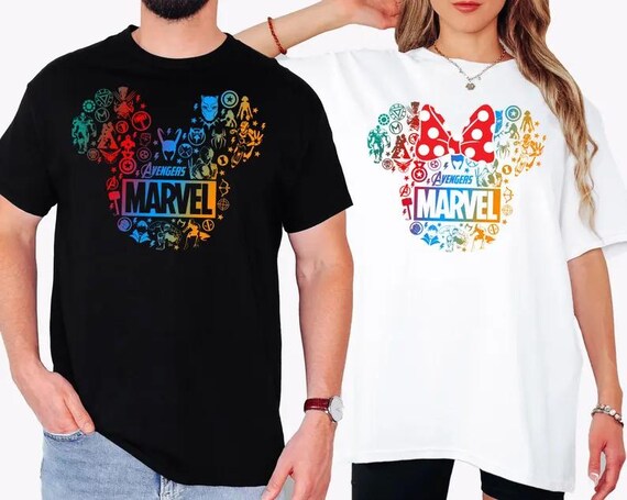 Disney Superhero Shirt, Mickey Avengers Shirt, Super Hero Mickey and Minnie Head Shirt, Super Hero Family Shirts, Matching Family T-Shirts