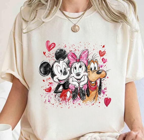 Disney Valentine Mickey And Friends Shirt, Disney Coquette Bow WDW Disneyland Sweetheart, Disney Couple Valentine Shirt, Magical Wolrd Tee