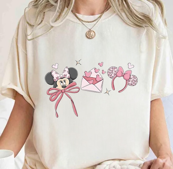Disney Coquette Bow Mickey Minnie Shirt, Disney Valentine Couple WDW Disneyland Sweetheart, Disney Couple Valentine Shirt, Magical Wolrd Tee