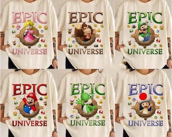 Camiseta de personaje de Super Mario, camiseta de la familia Super Mario, camiseta de fiesta de Mario, camiseta de fiesta de cumpleaños de Super Mario, camiseta de fiesta de Mario y amigos