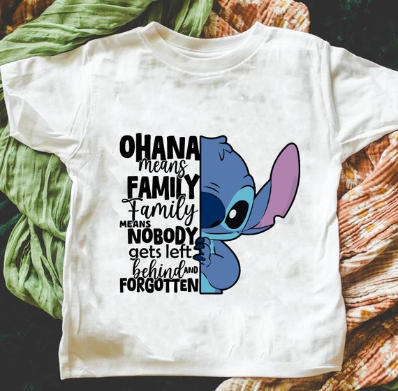 Ohana Means Family Shirt, Disney Stitch Shirt, Hawaii Aloha Family Trip Vacation Shirt, Disneyworld Shirt,Funny Disney Character Tee