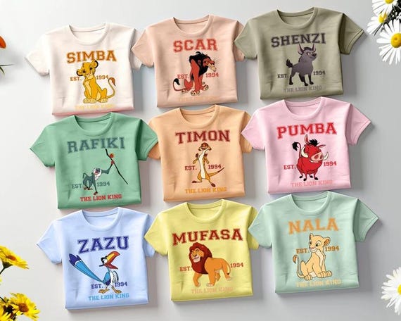 The Lion King Character Shirt, Disney Animal Kingdom Shirt, Simba And Nala Matching Shirt, Disneyland Zoo Shirt, Disney Family Trip Shirt,