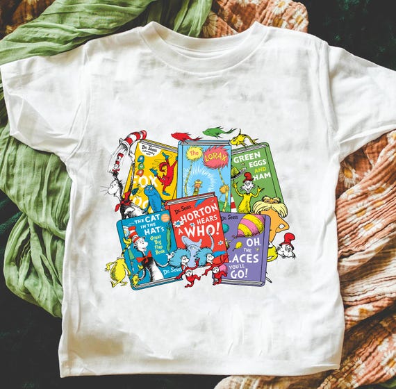 Read Across America T-shirt,Reading Day Shirt,Reading Friends Tee,,Cat In The Hat,Cute Animal Book Characters Shirt For