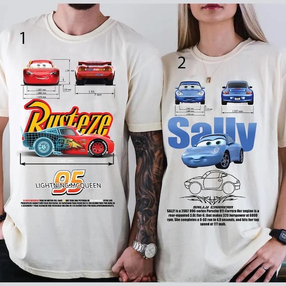 Mcqueen and Friends Sweatshirts And Shirt, Cars Mcqueen x Sally Sweatshirt And Shirt, Trending Crewneck, Couple Shirt,Gift For Friends Shirt
