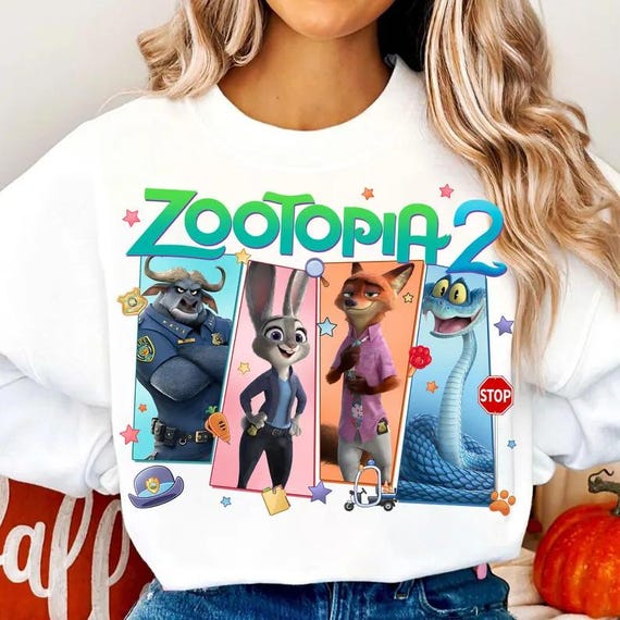 Disney Zootopia 2 Movie Police Department Shirt, Judy Hopps Nick Wilde Gary De'Snake Tee, Zootropolis, Disneyland Family 2025 Trip Shirt