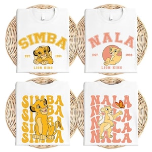 Chemise personnage du Roi Lion, chemise Disney Animal Kingdom, chemise assortie Simba et Nala, chemise du zoo de Disneyland, chemise voyage en famille Disney,