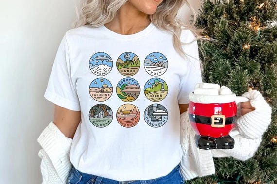 Star Wars Planets Shirt, Star Wars Shirt, Retro Star Wars Shirt, Star Wars, Vintage Star Wars Shirt, Star Wars Gift, Disneyland Shirt