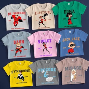 The Incredibles Family Shirt,The Incredibles Character Tee,The Incredibles Birthday Party Shirt,The Incredibles Custom Shirt,Mickey Head Tee