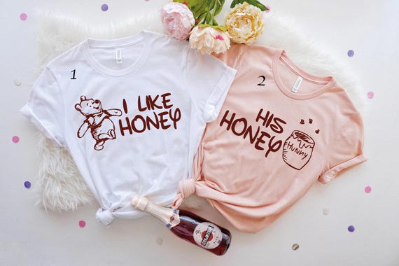 Winnie The Pooh I Like Honey Shirt, Disney Couple Shirt, Winnie The Pooh Shirt, Disney Honeymoon Shirt, I Like Honey Shirt,Wifey Hubby Shirt
