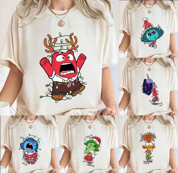 Inside Out Christmas Characters Shirts, Inside Out 2 Shirt, Inside Out Xmas Part Shirt, Disneyland Trip Shirt, Inside Out Christmas Shirt