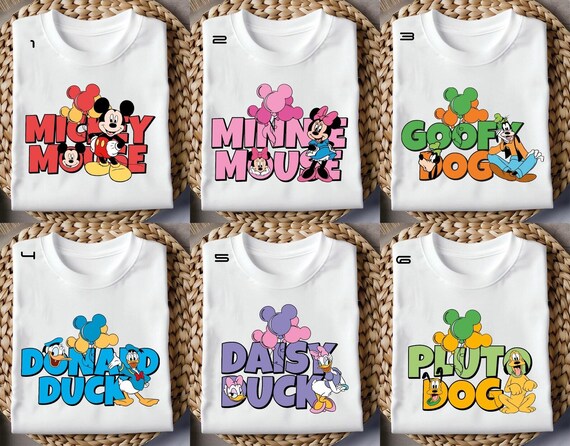 Mickey And Friends Sweatshirt And Shirt,Disney Character Sweatshirt,Donald Daisy Goofy Pluto,Disney Family Shirt,Disney Group Matching Shirt
