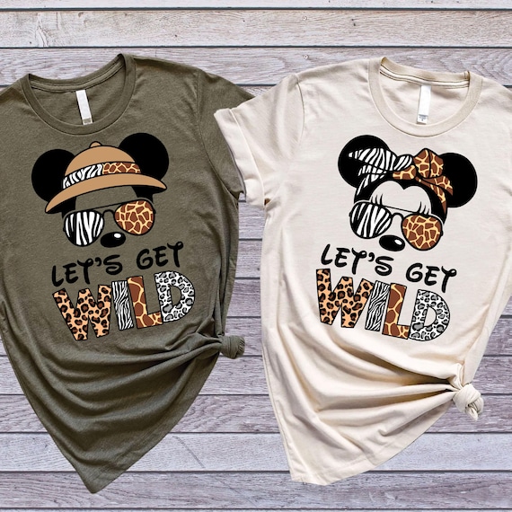 Disney Animal Kingdom Couple Shirt, Disney Safari Let'S Get Wild Shirt, Mickey and Friends Shirt, Animal Kingdom Shirts, Disney Wild Life