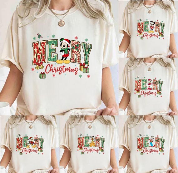 Mickey’s Very Merry Christmas Shirt, Disney Xmas Party T-Shirt, Disneyland Family Holiday Sweatshirt, Mickey And Friends Christmas Tees