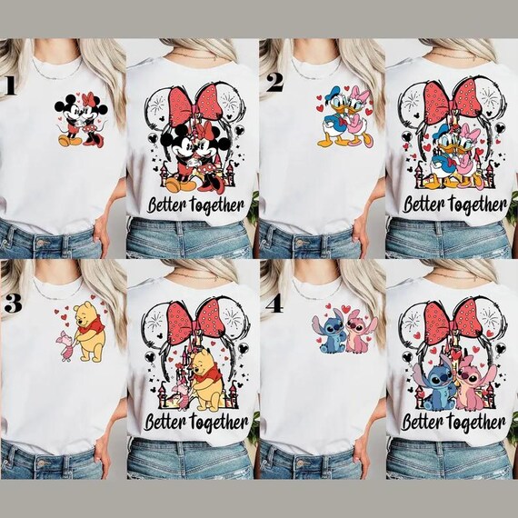 Disney Better Together All Characters Front and Back Shirt, Vintage Mickey and Friends Shirt,Disney Family Trip Shirt,Walt Disney World Tee