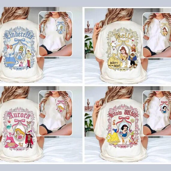 Disney Princess Coquette Bows Shirt And Sweatshirt,Disney Family Trip Shirt, Disney Princess Shirt,Disney Girl Trip Shirt,Princess Bow Shirt
