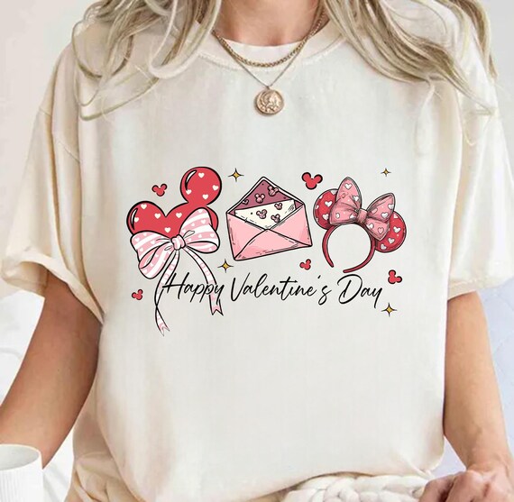 Disney Coquette Bow Mickey Minnie Shirt, Disney Valentine Couple WDW Disneyland Sweetheart, Disney Couple Valentine Shirt, Magical Wolrd Tee