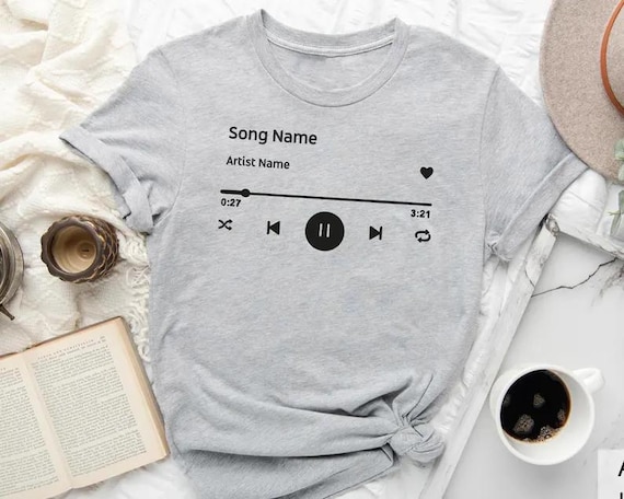 Custom Song Name Shirt Shirt, Custom Artist Name Shirt, Custom Song Name Shirt, Favorite Song Tee, Music Player Tee