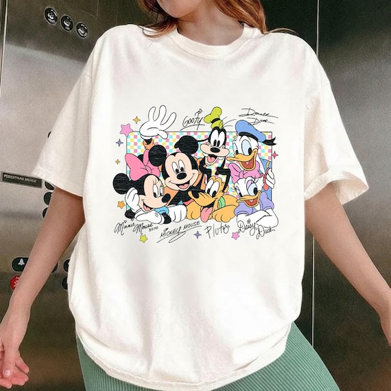 Disney Mickey And Friends Signatures Shirt,Disney World 2026 Family Vacation Shirt, Most Magical Place On Earth Shirt, Walt Disneyworld Trip