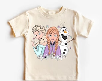 Disney Frozen-shirt, Elsa-shirt, Disneyland-shirt, Frozen Olaf-shirt, Retro Disney-shirt, Disney Princess-shirt, Disney-shirt volwassenen kinderen