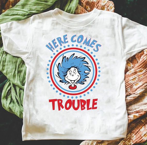 Dr.Seuss Character Shirt,Reading Day T-shirt,Here Comes Trouble Shirt,Read Across Shirt, Cat In The Hat Shirt,Reading Week Matching Shirt