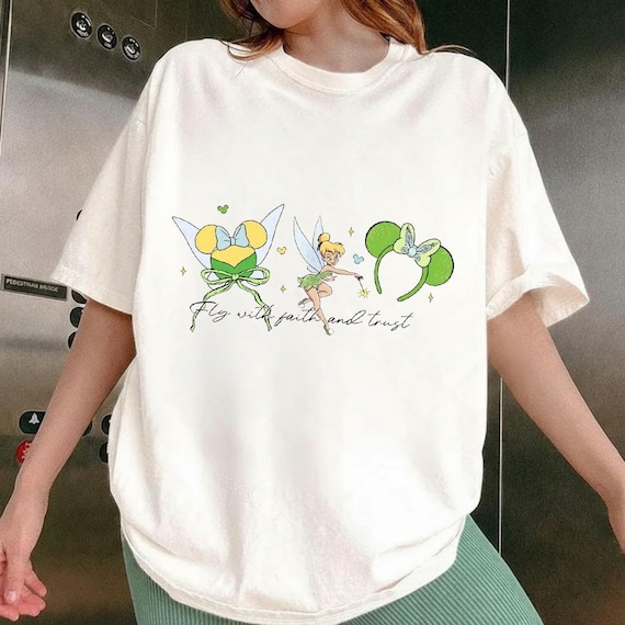 Vintage Disney Tinker Bell Shirt, Neverland Fairy Tee, Disneyworld Shirts, Magical Disney Vacation Tee, Disney Princess Shirt