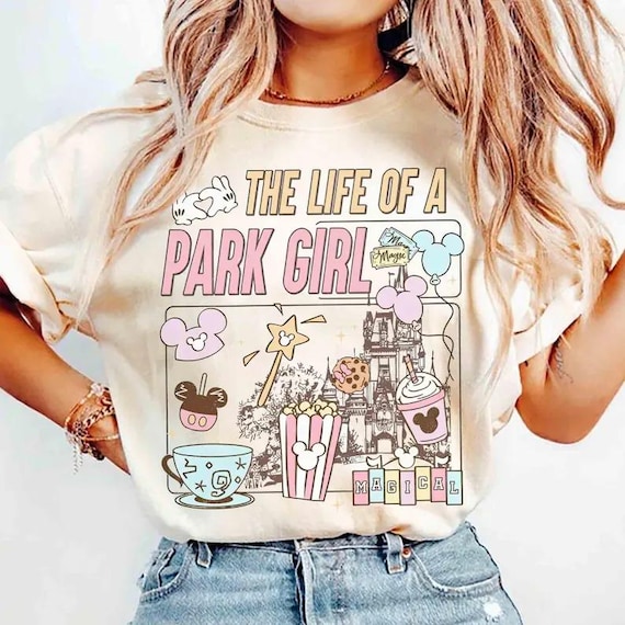 Coquette The Life Of A Park Girl Disney Castle Shirt, Retro Pastel Best Day Ever Tee, Disney World Happiest Place, WDW Girl Trip Shirt