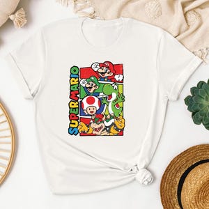 Super Mario Family Shirt,Super Mario Character Shirt,Super Mario Birthday Party Shirt,Mario & Friends Party Shirt,Personalized Mario Shirt