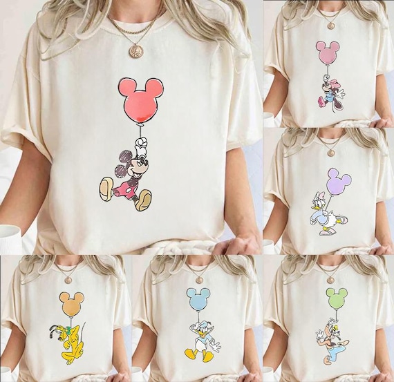 Disney Mickey and Friends with Balloons Shirt Disney Trip Sweatshirt Magic Kingdom shirt Mickey and Friends Tee