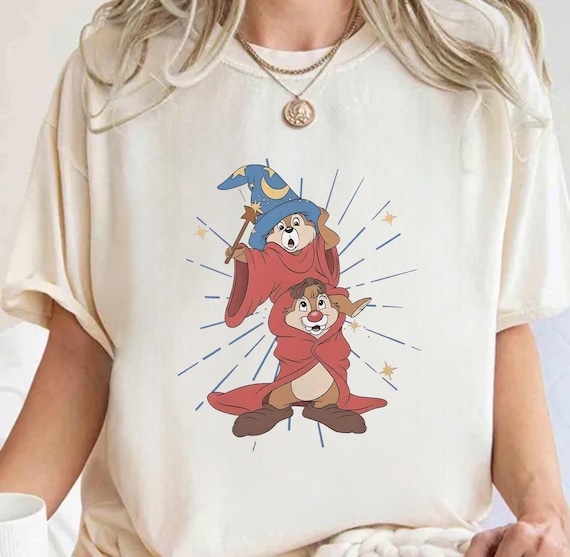 Disney Chip N Dale Costume Mickey Sorcerer Funny T-Shirt, Double Trouble Tee, Hollywood Studios Trip Shirt, Disneyland Family Matching Shirt