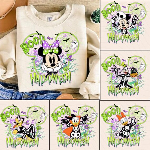 Disney Halloween All Characters Shirts, Mickey And Friends Halloween Shirt, Halloween Party Shirt, Disney Family Halloween Shirts