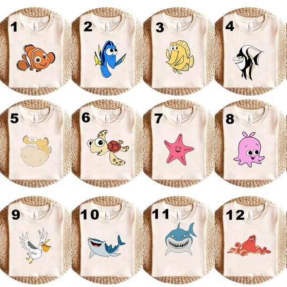 Finding Nemo Family Shirt,Finding Nemo Character Shirt,Finding Nemo Birthday Party Shirt,Finding Nemo Party Shirt,Personalized Finding Nemo