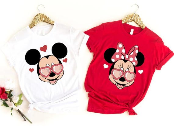 Valentine Mickey and Minnie Couple Shirt, Valentine Gift Hoodie, Disney Couple Disney Matching Sweater, Disney Lover Valentines Day Sweater