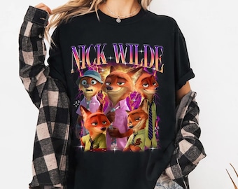 Disney Zootropolis Nick Wilde-tröja, Judy Hopps och Nick Wilde-tröja, Zootropolis 2 2025, Disneyland-familjeresa 2025