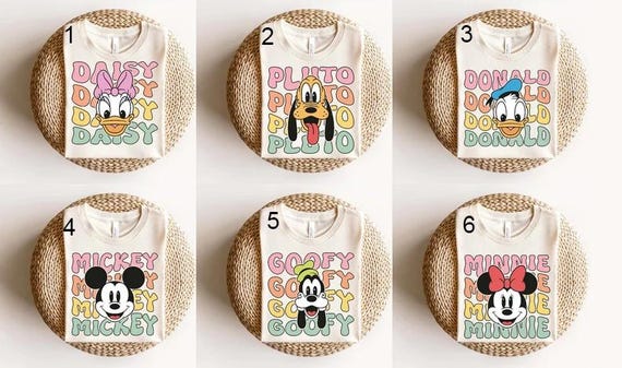 Mickey And Friends Sweatshirt And Shirt,Disney Character Sweatshirt,Donald Daisy Goofy Pluto,Disney Family Shirt,Disney Group Matching Shirt