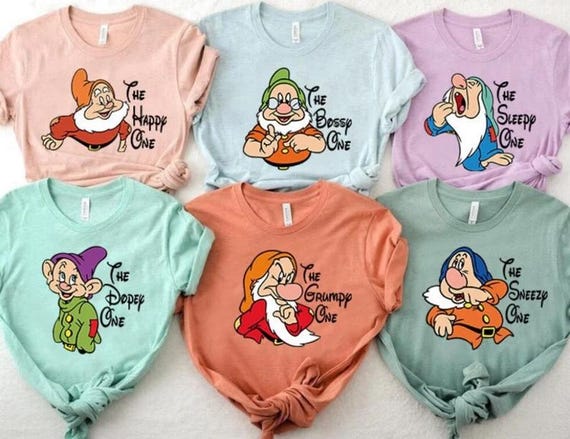 Seven Dwarfs Shirts, Seven Dwarfs,7 Dwarfs Costume Shirt,Birthday Party Shirt, Disney Group Shirts, Snow White,Disney Family Shirt