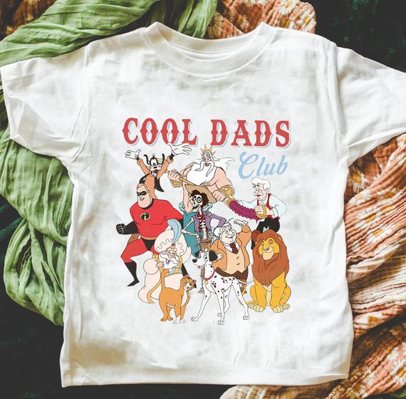 Disney 90s Cool Dad Clubs T-Shirt, Funny Daddy Son Gift, Best Dad Ever, Goofy Mufasa King Triton, Family Trip
