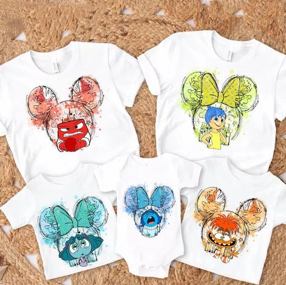 Inside Out Character Disney Castle Shirts, Inside Out 2 Shirt Inside Out Group Matching, Disneyland Trip Shirt Inside Out Family Party Shirt