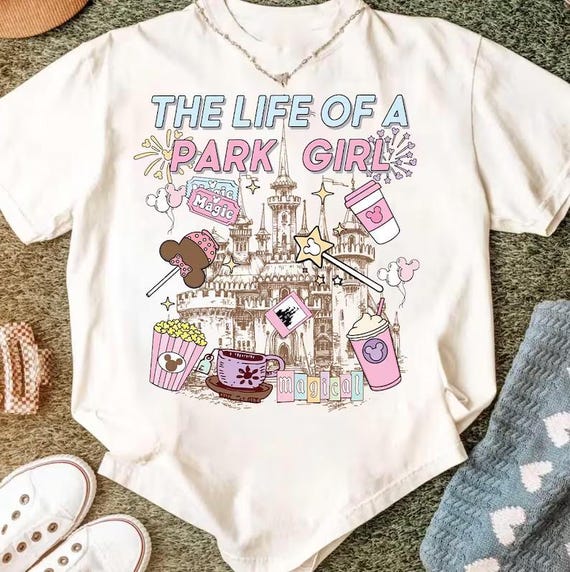 The Life Of A Park Girl Disney Castle Shirt, Retro Pastel Best Day Ever Tee, Disney World Happiest Place, WDW Girl Trip Shirt