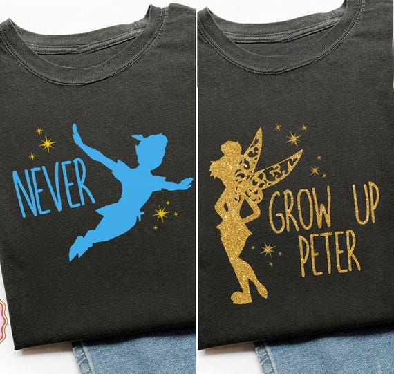 Peter Pan Tinkerbell Couple Shirt, Call Me When You Grow Up Shirt, Neverland Honeymoon Shirt, Fantasyland, Disneyland Peter Pan's Flight