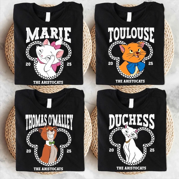 Retro Disney The Aristocats Est 1970 Marie Duchess Berlioz Toulouse Cat Shirt, Disneyland Trip Gift, Matching Family Shirts, Magic Kingdom