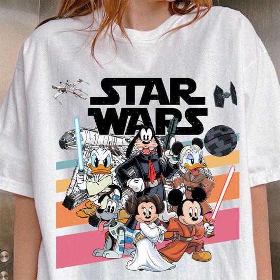 Star Wars Mickey And Friends Shirt, Disney Mickey Han Solo T-Shirt, Goofy Stormtrooper Shirts, Donald Duck Jedi Shirt, Galaxy's Edge Tees