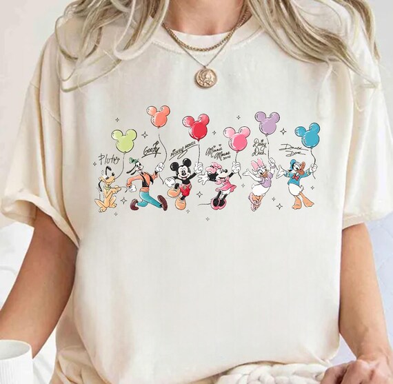 Disney Mickey and Friends with Balloons Shirt Disney Trip Sweatshirt Magic Kingdom shirt Mickey and Friends Tee