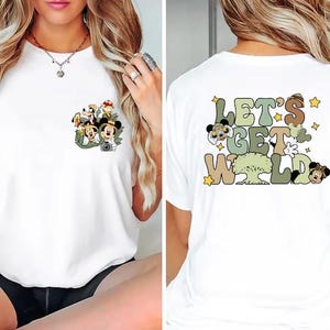 Disney Animal Kingdom Mickey Minnie Unisex T-Shirt, Two Sided Disney Animal Kingdom Shirt, Disney Family Animal Kingdom Shirt