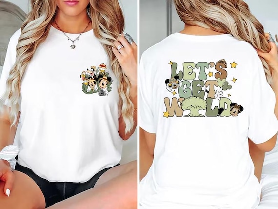 Disney Animal Kingdom Mickey Minnie Unisex T-Shirt, Two Sided Disney Animal Kingdom Shirt, Disney Family Animal Kingdom Shirt
