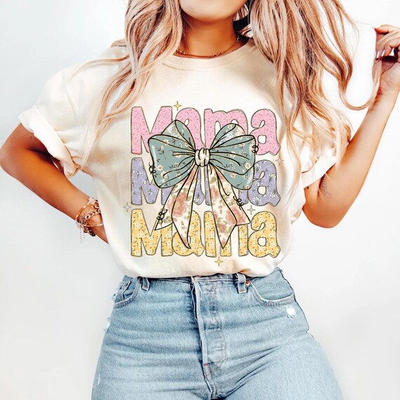 Floral Mama Coquette, Mama Floral Shirt, Mama Shirt, Mama Shirt For Mothers Day Gift From Daughter, Mama Tshirt For Birthday Gift For Her